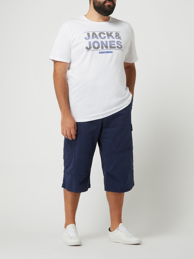 PLUS SIZE Bermudas mit Cargotaschen in blau