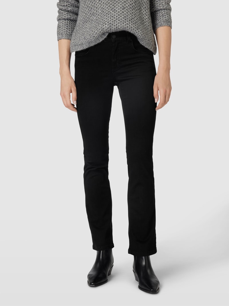 Bootcut Jeans im 5-Pocket-Design Modell 'LENI' in schwarz
