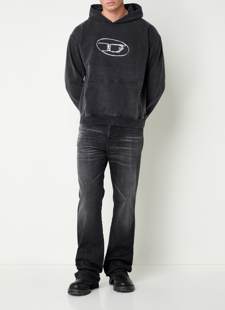 Felpa con cappuccio Diesel S-Boxt-Hood-Q7 con logo stampato