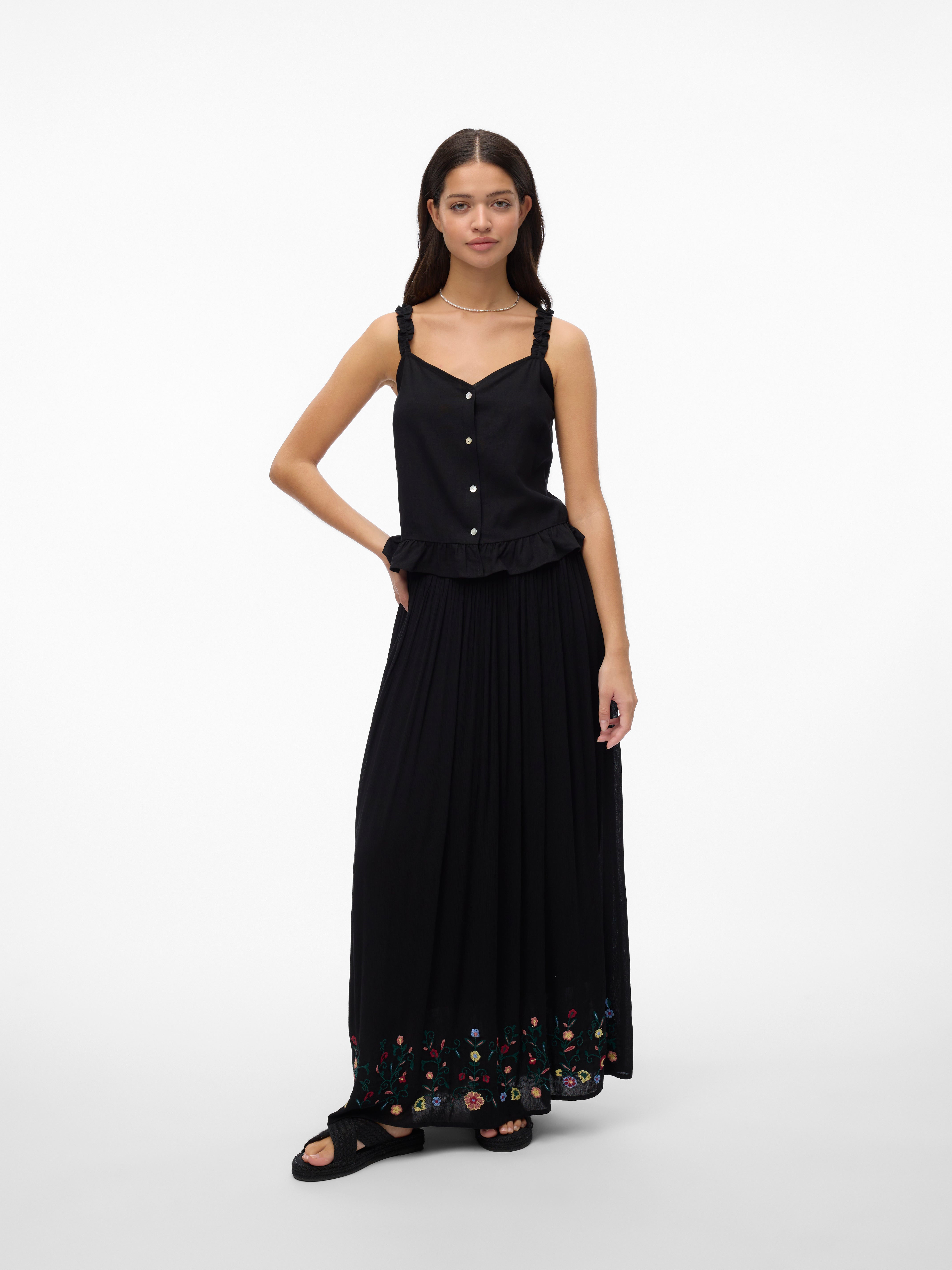 VMSINA Hohe Taille Langer Rock