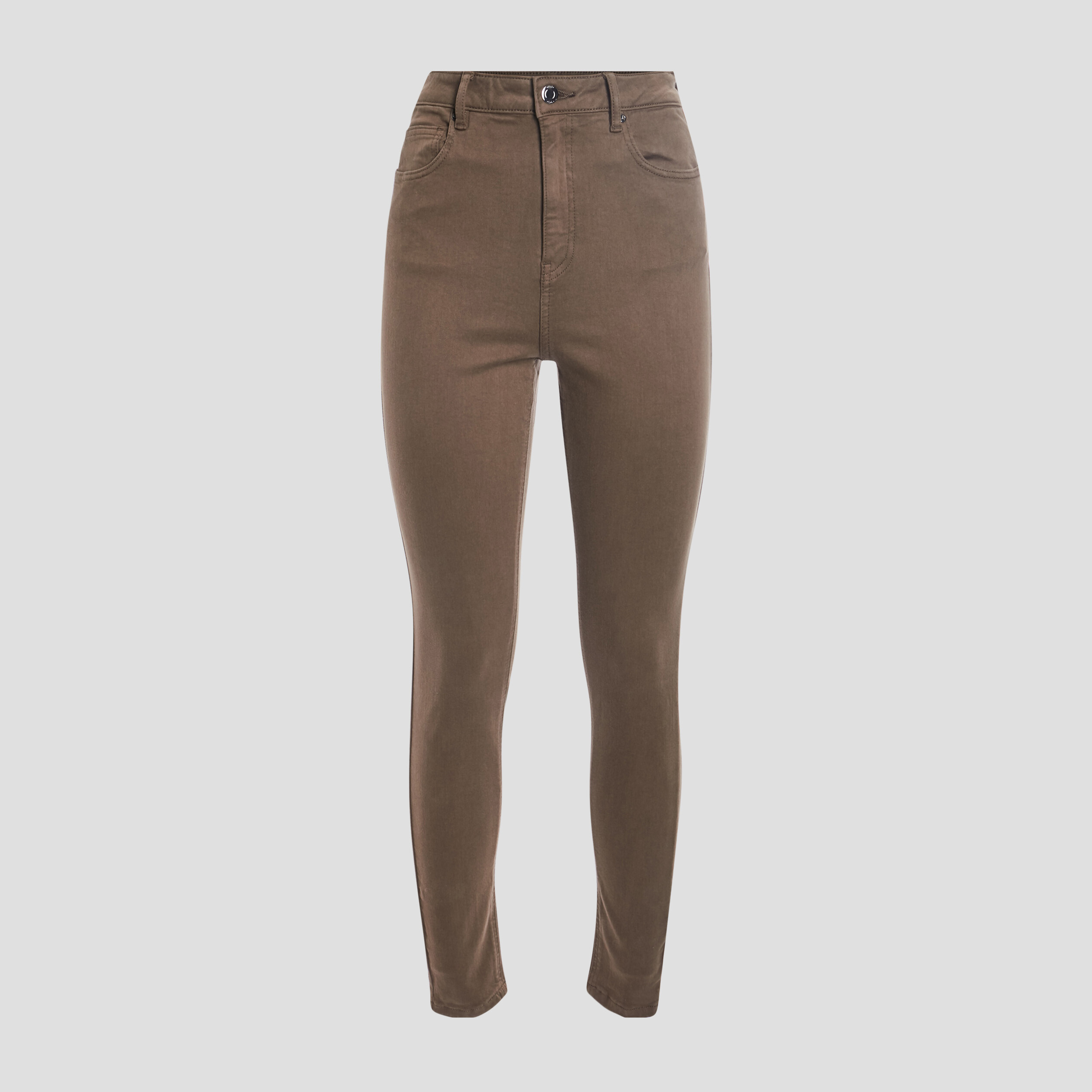 Pantalon skinny taille haute vert kaki femme | La Halle
