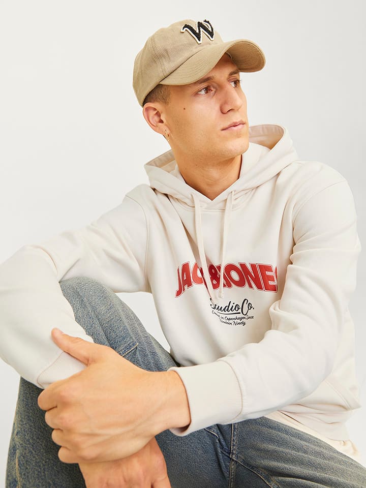 Jack & Jones Hoodie in Creme günstig kaufen