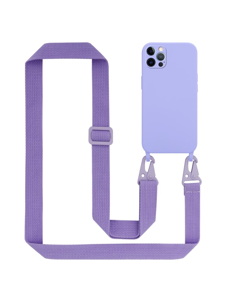 cadorabo Handykette für Apple iPhone 12 / 12 PRO Hülle in LIQUID HELL LILA günstig kaufen onesize