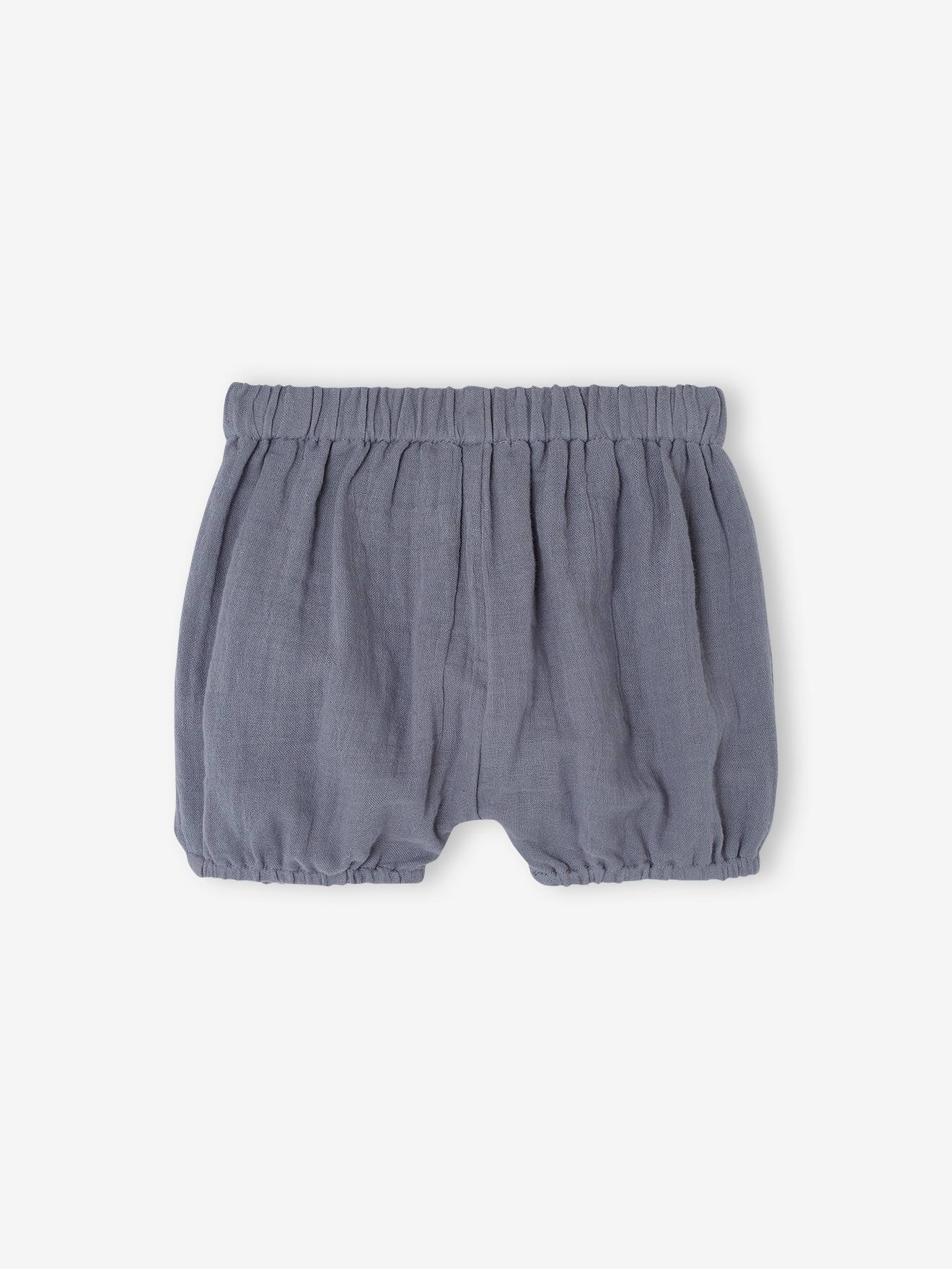 Vertbaudet 2er-Pack Baby Shorts aus Musselin - wollweiß