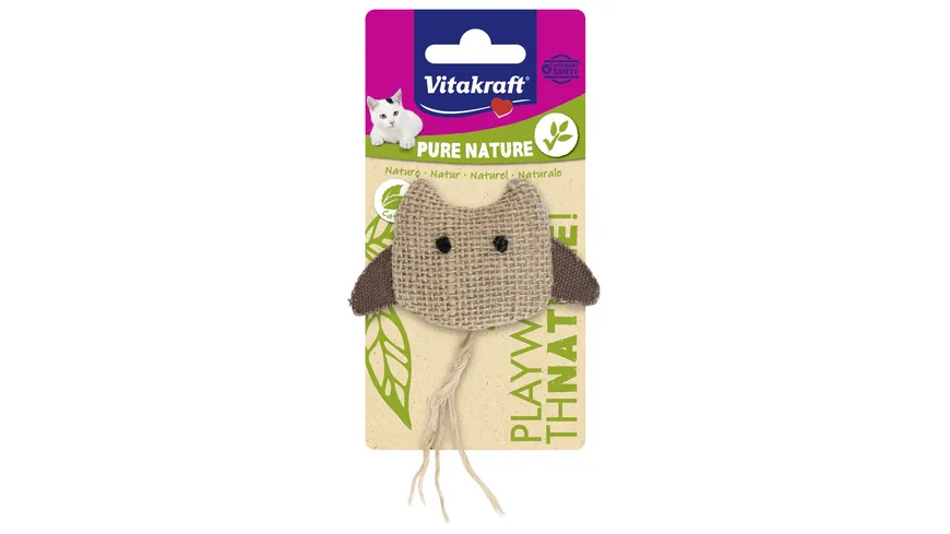 Vitakraft Katzenspielzeug Nature Eule mit Catnip