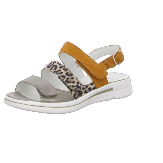 WALDLÄUFER Klassische Sandalen taupe BUFA LEOFIORE VELOUR