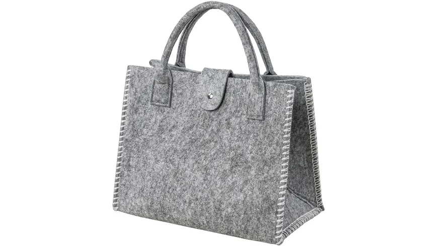 Filztasche mit Lasche hellgrau