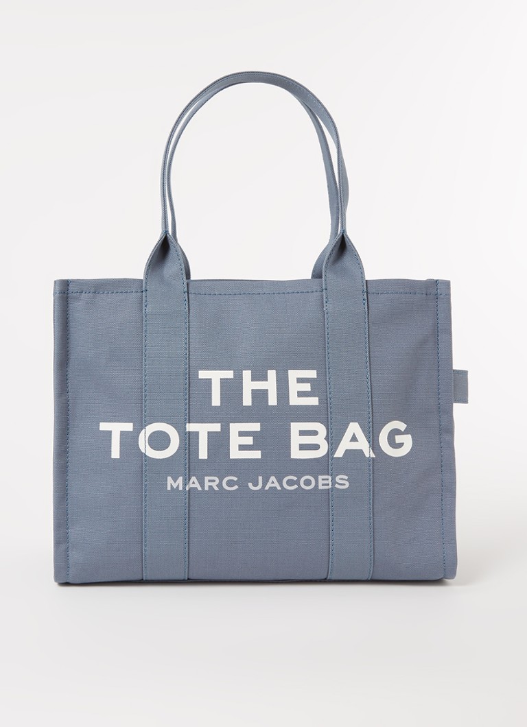 Marc Jacobs mazā iepirkumu soma no audekla ar logotipa apdruku