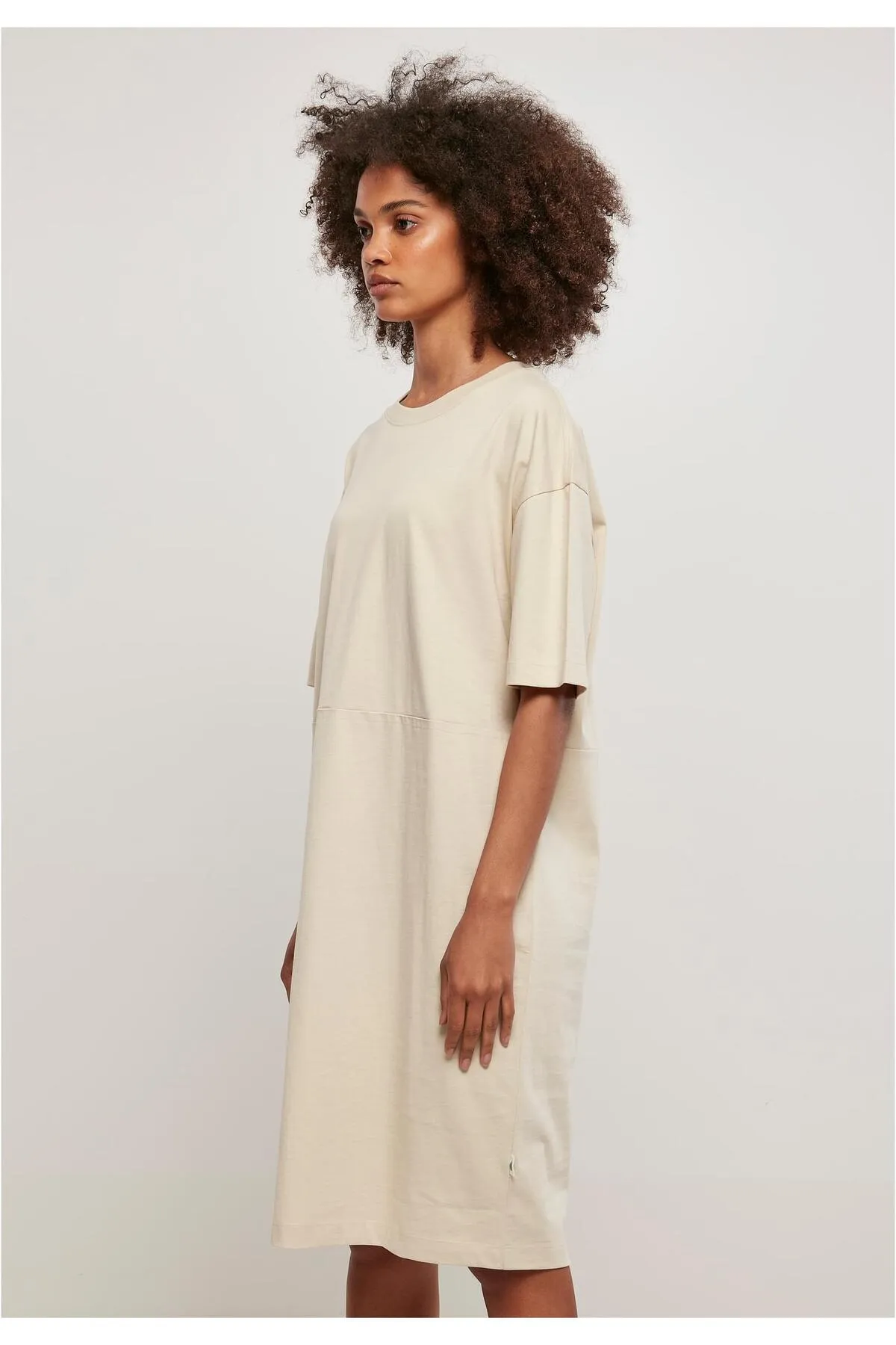 Urban Classics  Damen Damen Bio-Overall-T-Shirt-Kleid mit Schlitz