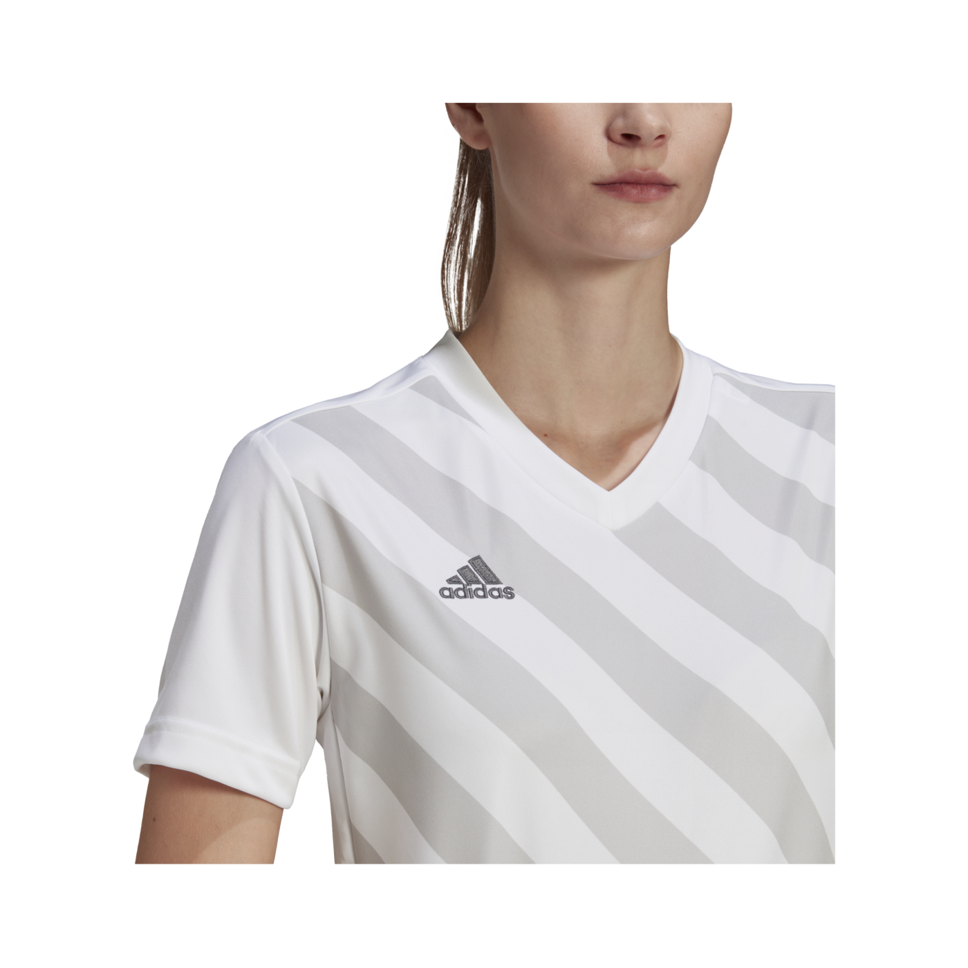 adidas Entrada 22 GFX Trikot Damen Weiss Grau