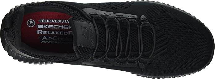 SKECHERS Freizeit Schnürer schwarz Große Arbeitsschuhe für Herren. Entdecke