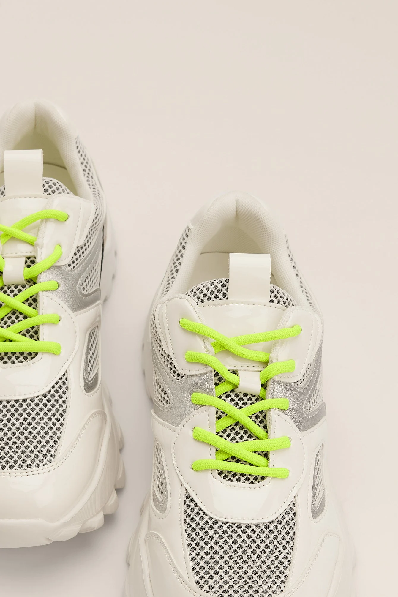 Colored Laces Big Mesh Trainers