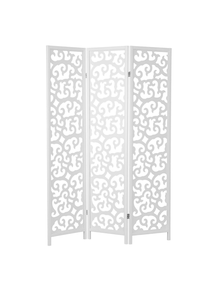 Homestyle4u 3-tlg. Paravent in Weiß 130x175 günstig kaufen onesize