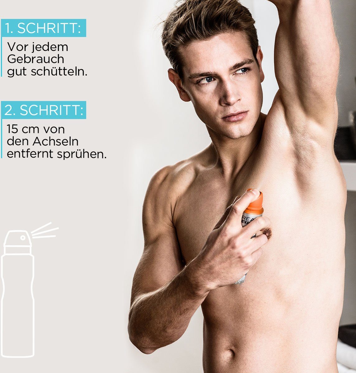 L'ORÉAL PARIS MEN EXPERT Deo-Spray Deo Spray Fresh Extreme, Packung, 6-tlg.