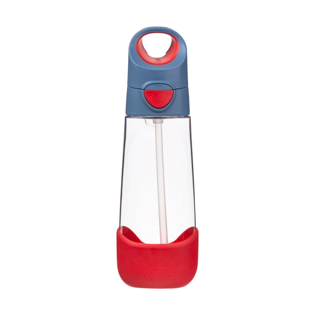 b.box Tritan-Flasche mit Strohhalm 600 ml – Blue Blaze