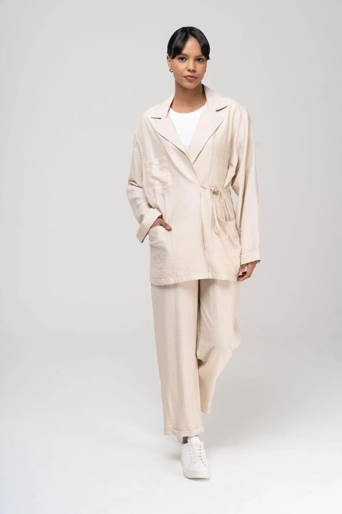 Olcay  Zweiteiler - Beige - Relaxed Fit