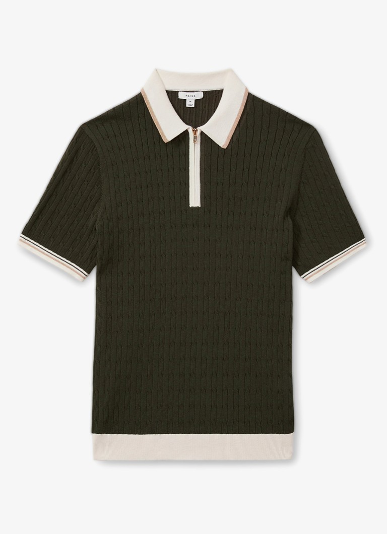 Reiss Pulse polo majica slim fit krojem i zatvaračem do pola