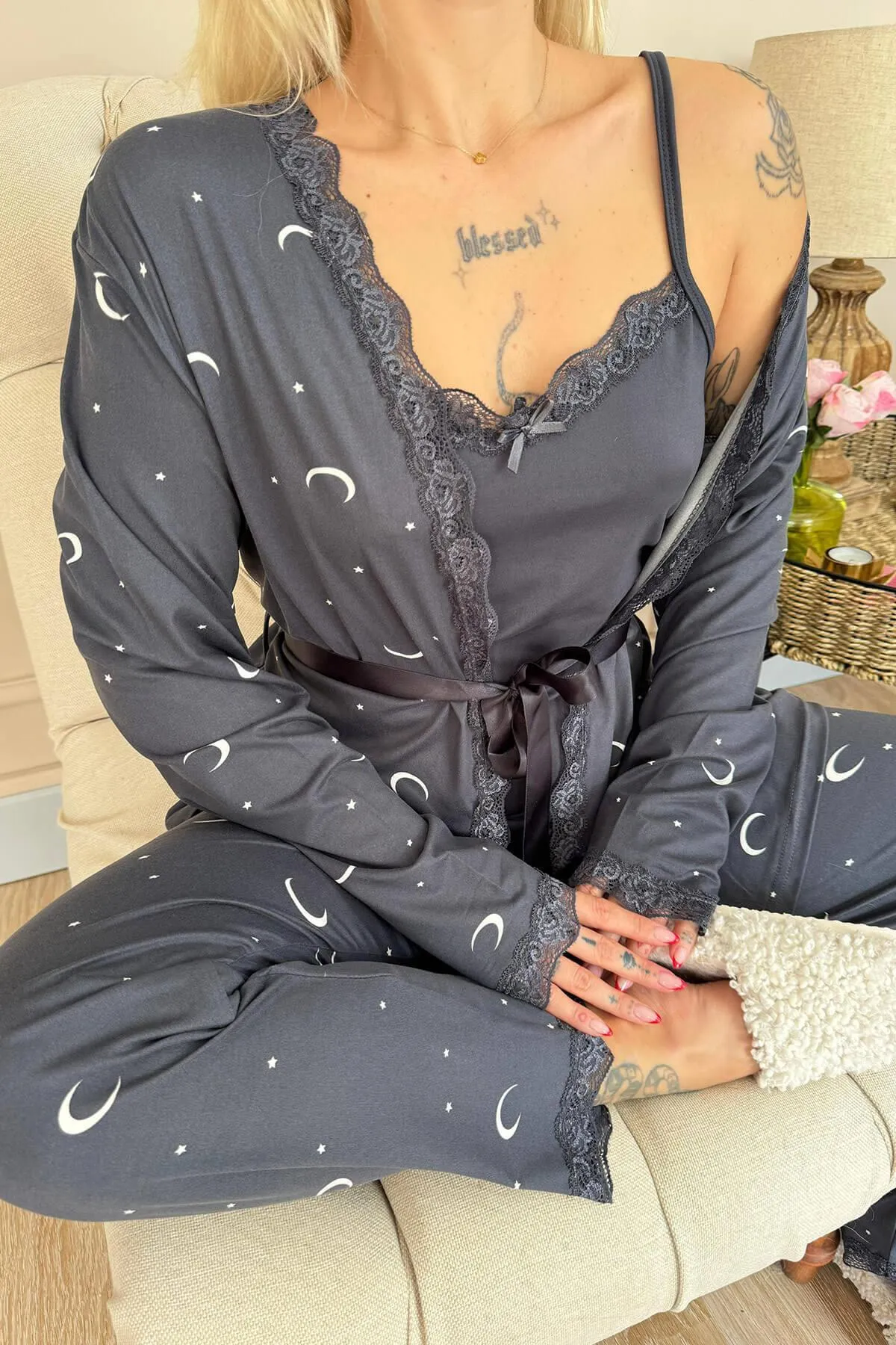 Pijamaevi  Pyjama set - Grau - Stern