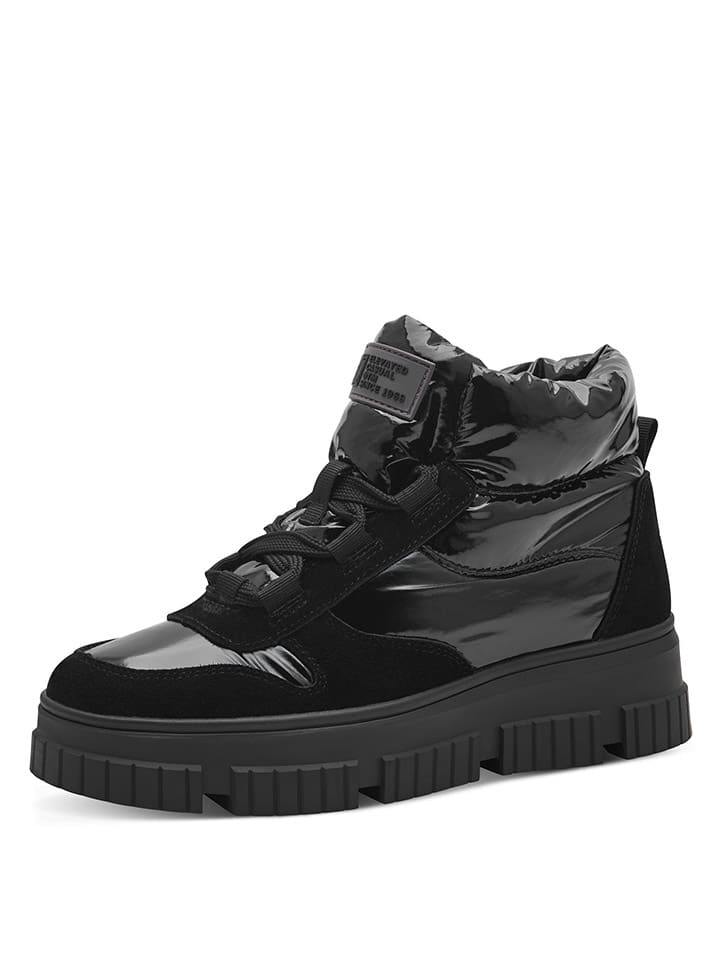 s.Oliver Leder-Boots in Schwarz günstig kaufen