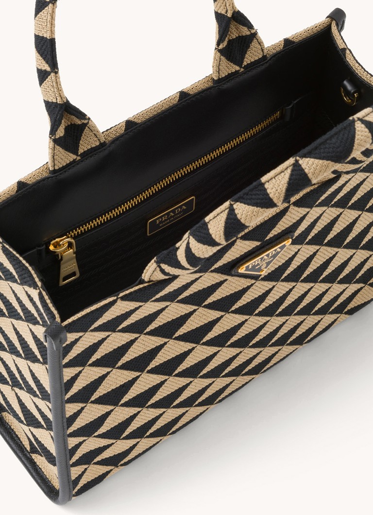 Geantă mică Prada Symbol cu detalii din piele