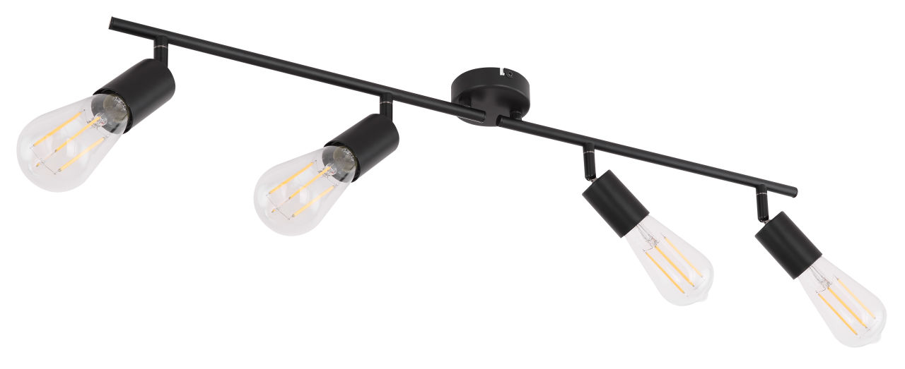 Globo Lighting - MARTHA - Strahler Metall schwarz, 4x E27