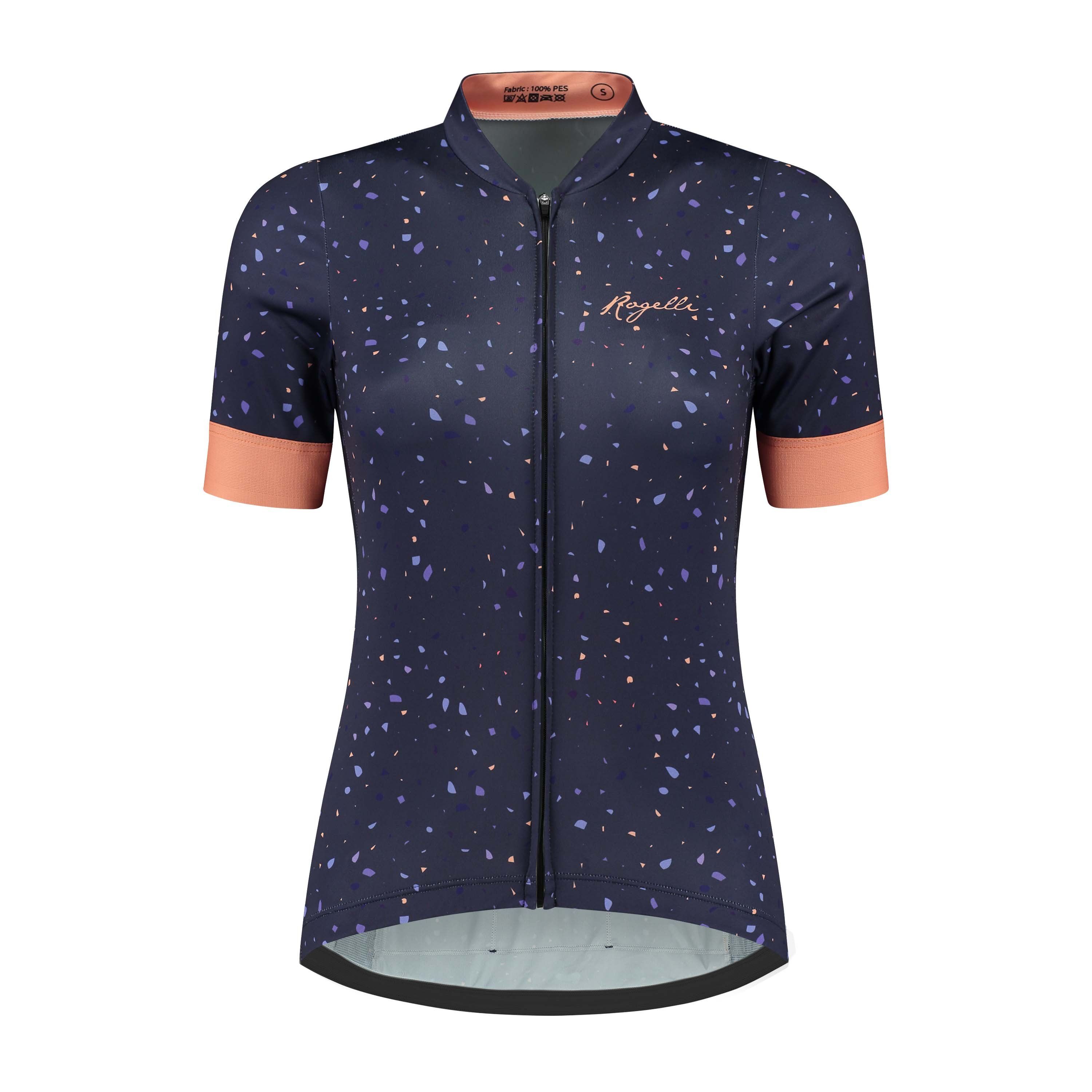 Rogelli Terrazzo Lila/Koralle Damen Radtrikot Kurzarm