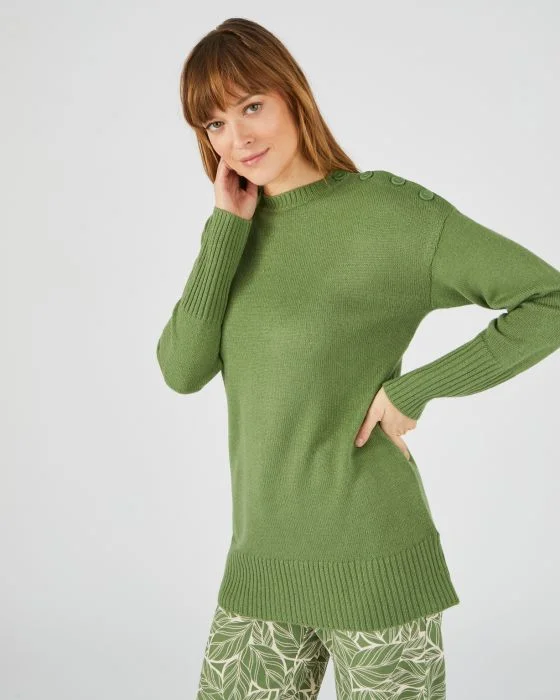 Pull tunique esprit marinière
