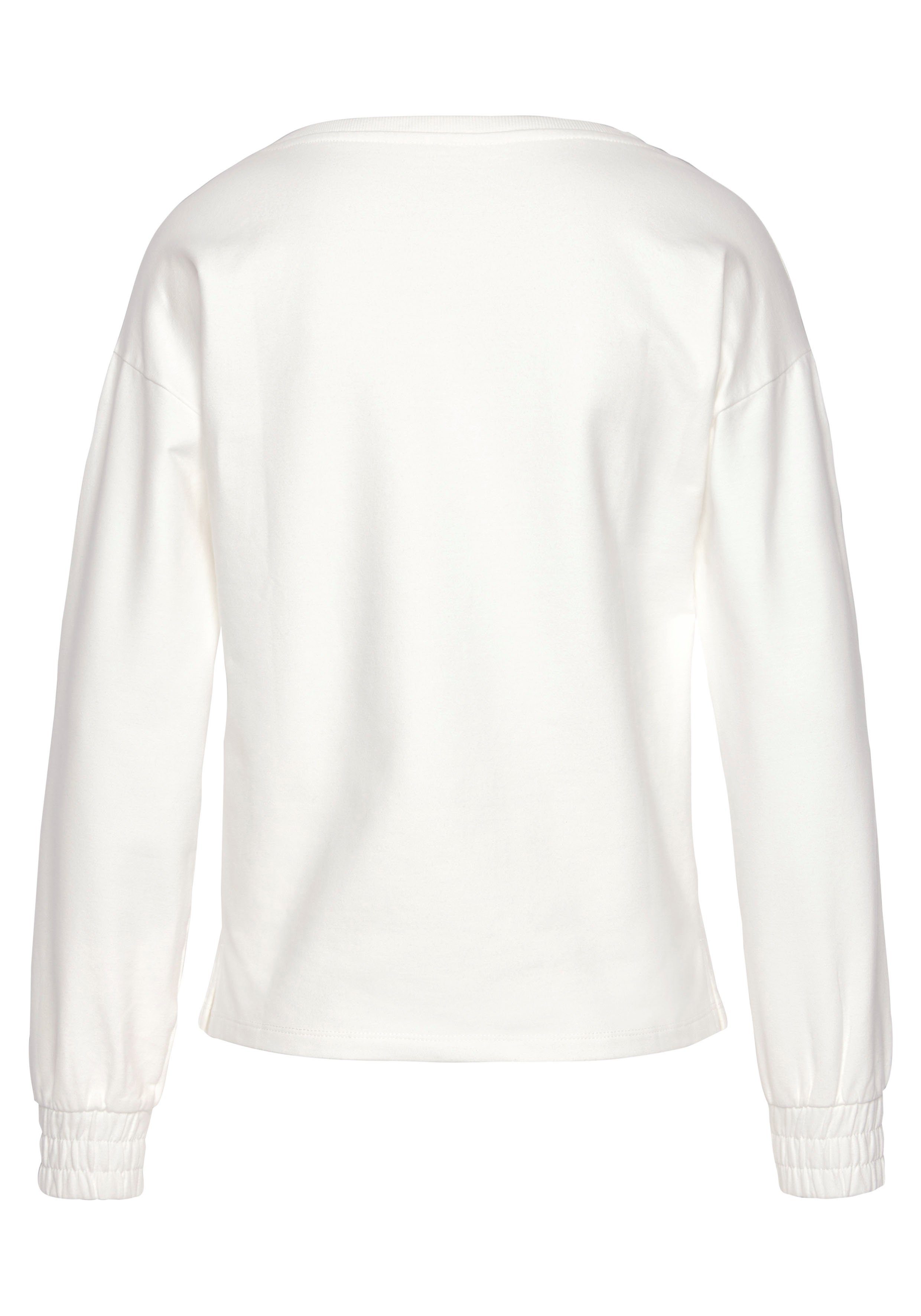 Bench. Loungewear Sweatshirt mit gerafften Ärmelbündchen, Loungeanzug