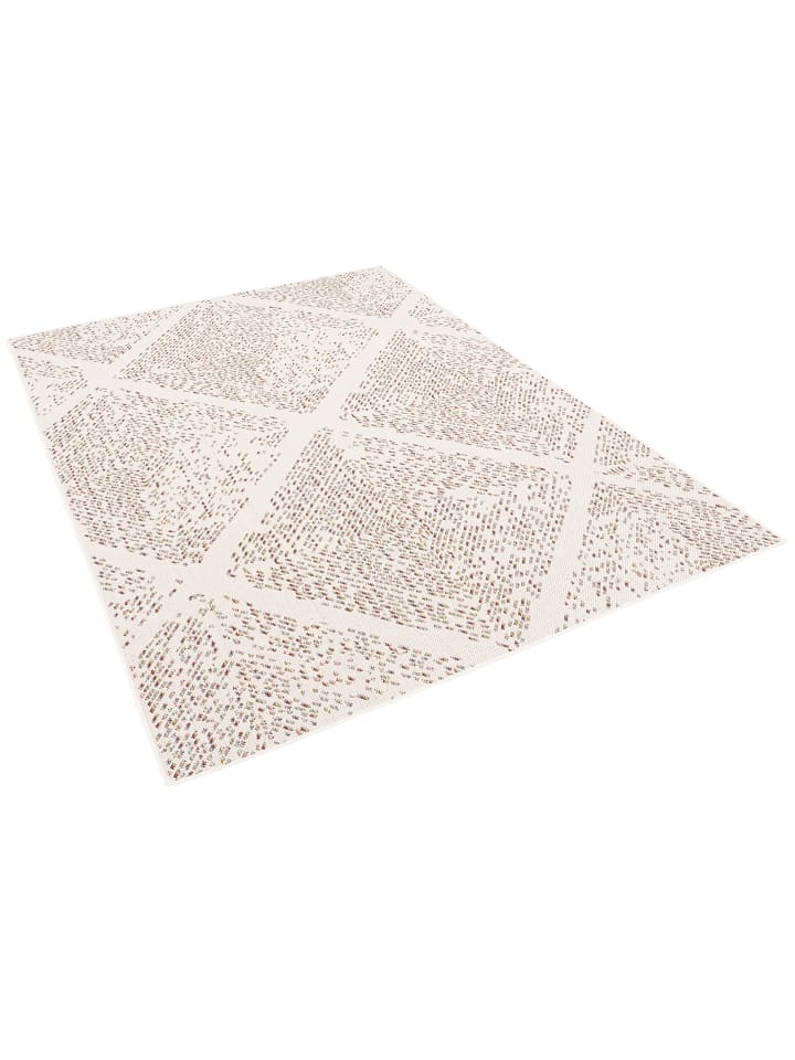 Pergamon In & Outdoor Teppich Campus Pixel Rauten in Beige günstig kaufen