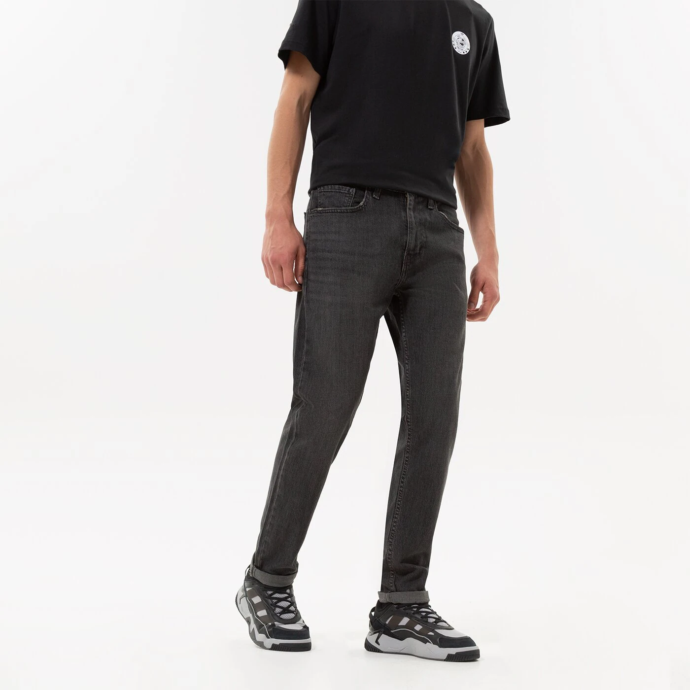 LEVI'S HOSE 502 TAPER HI BALL Schwarz