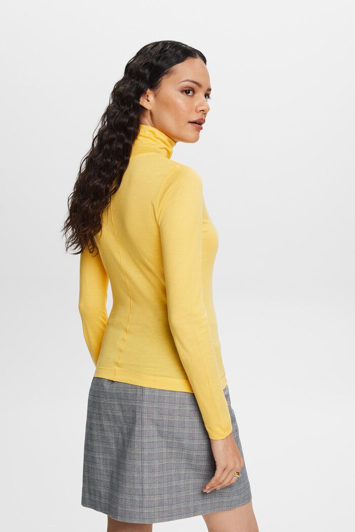 Jersey-Longsleeve mit Rollkragen