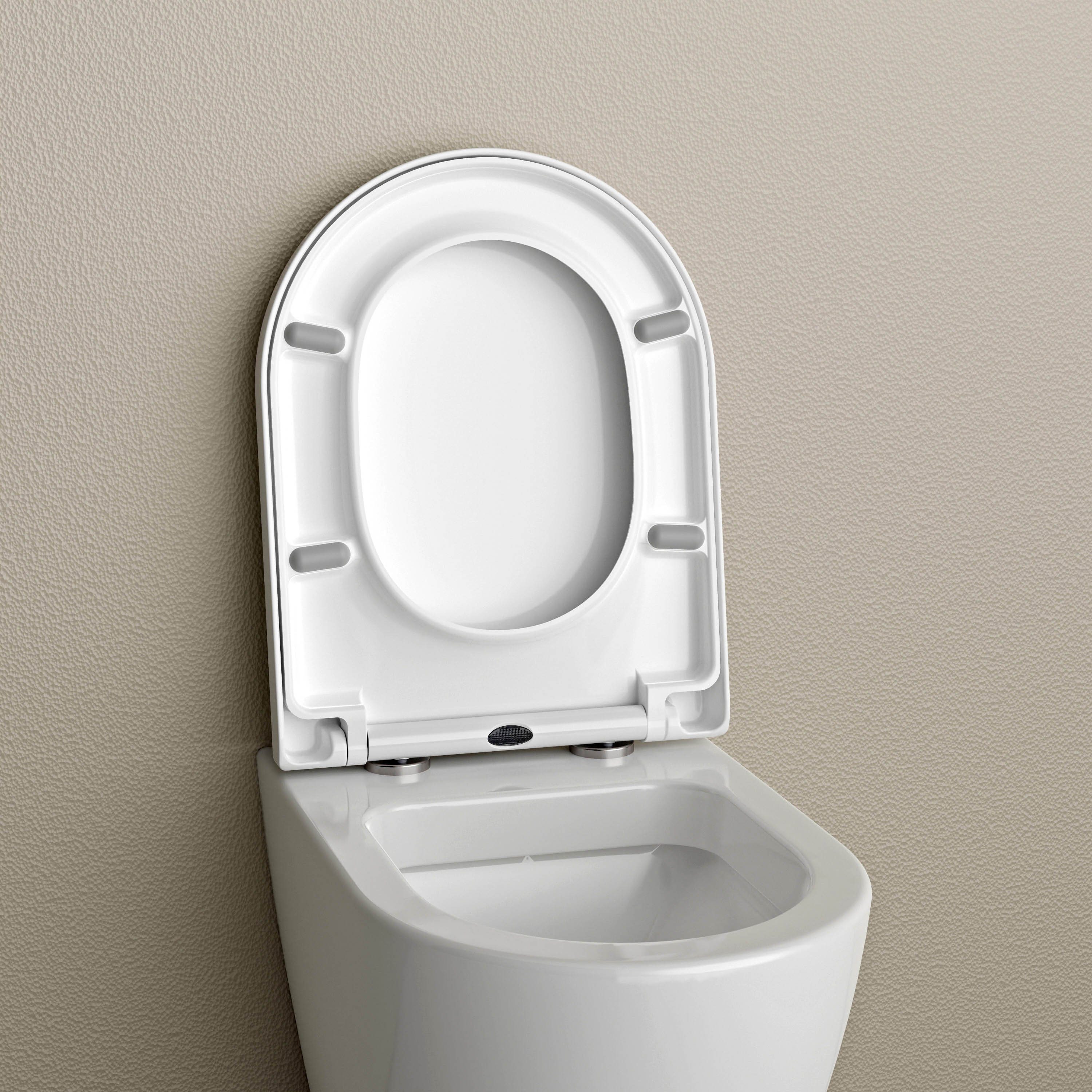 Bernstein WC-Sitz U1002, mit Absenkautomatik, D-Form, aus Duraplast