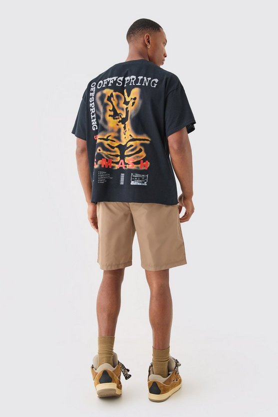 Kastiges Oversize T-Shirt mit lizenziertem The Offspring Band Print