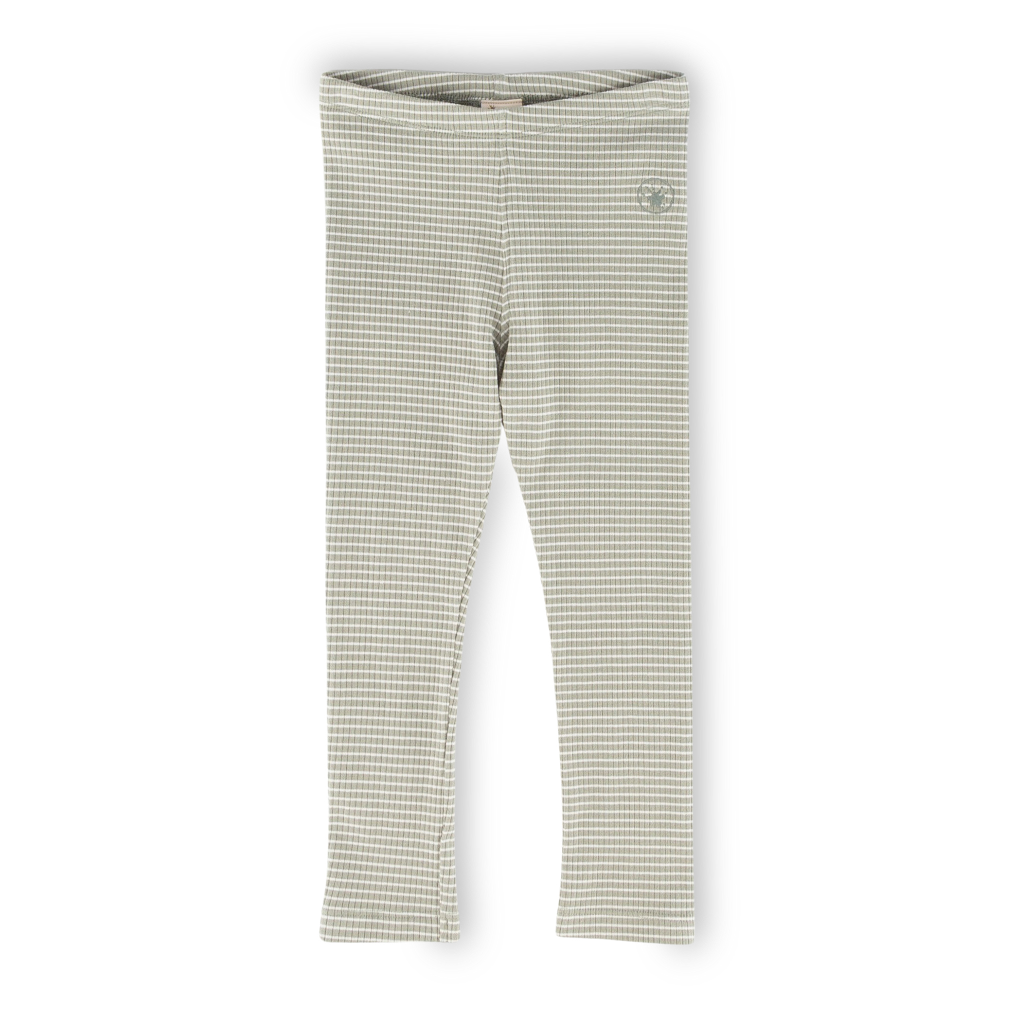 Kinder Leggings, grün-weiß geringelt