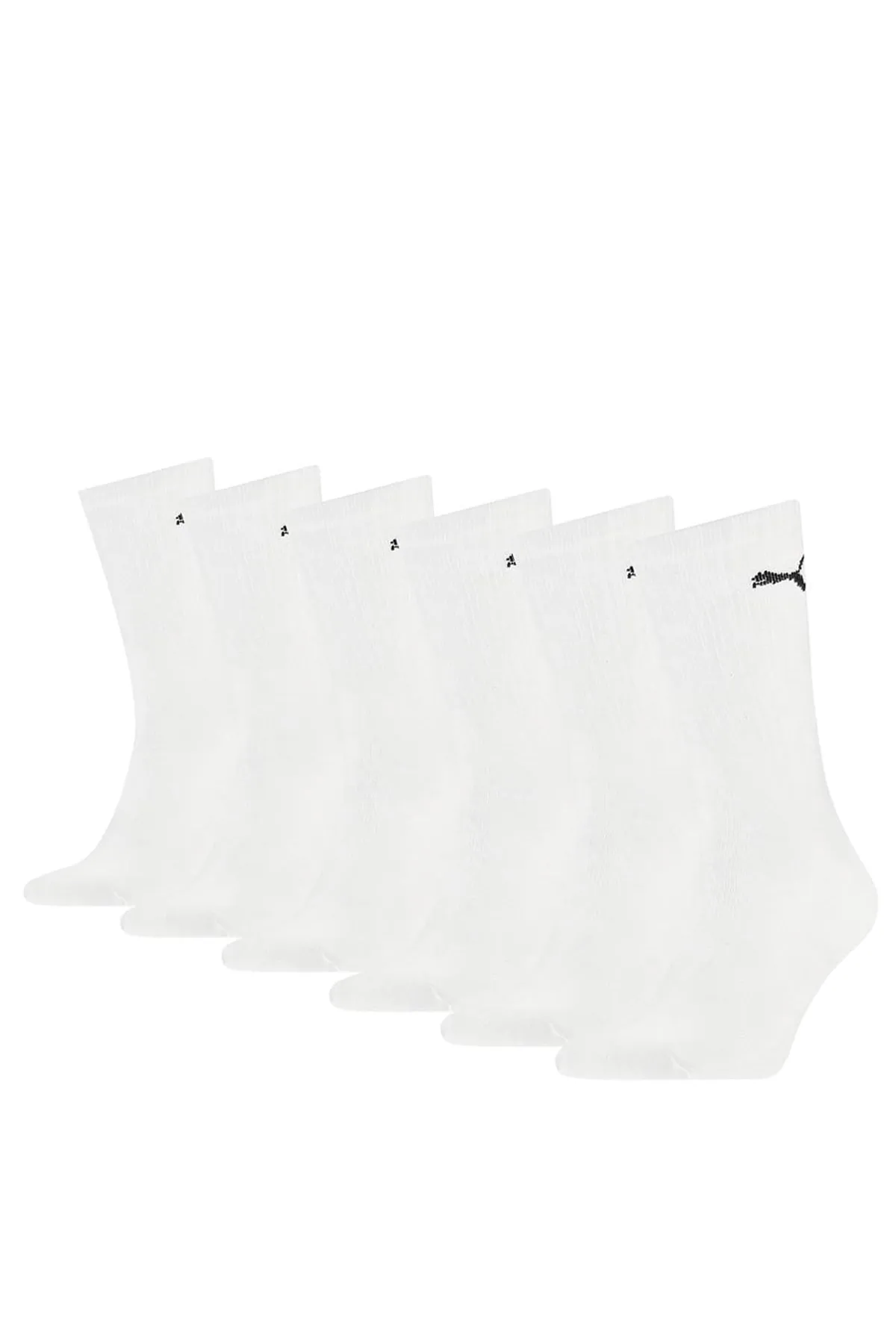 Puma  Unisex Sportsocken, 6 Paar - Crew Socks, Tennissocken, einfarbig