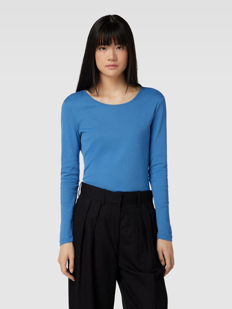 Longsleeve mit Rundhalsausschnitt in eisblau