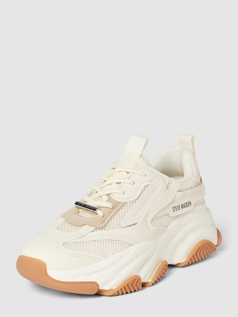 Sneaker mit Label-Print Modell 'POSESSION' in apricot