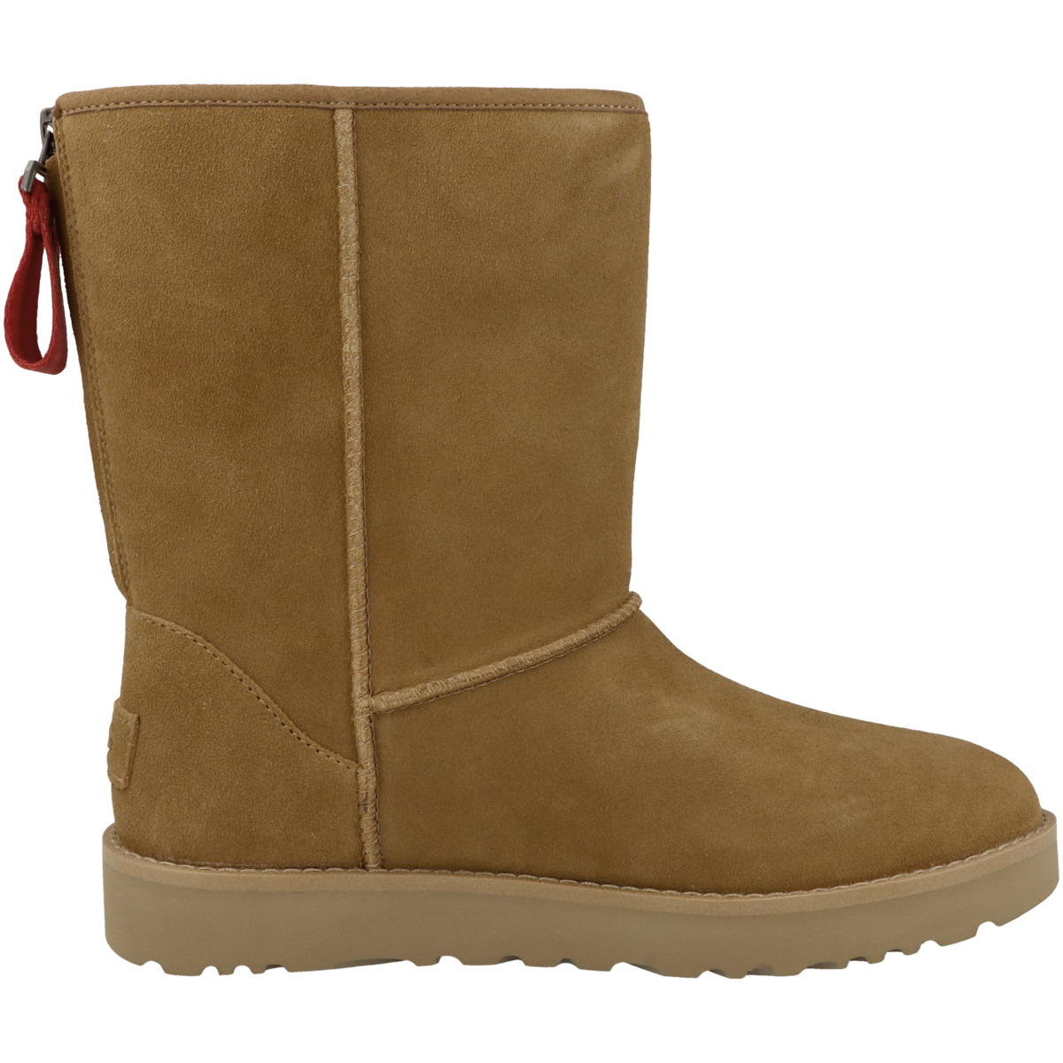 UGG Classic Short Logo Zip Boots braun