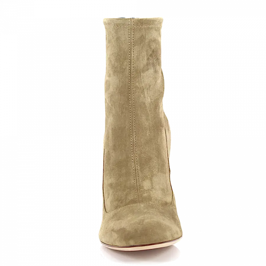 Sergio Rossi - Klassische Stiefeletten A75280 Veloursleder - beige
