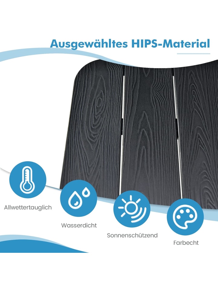 COSTWAY Balkonhängetisch 60x40cm in Schwarz günstig kaufen onesize