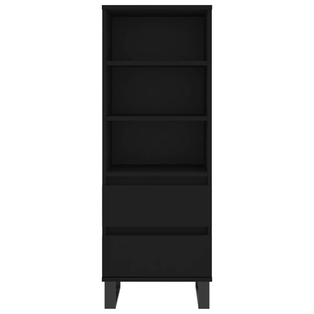 vidaXL Sideboard Highboard Schwarz 40x36x110 cm Holzwerkstoff (1 St)