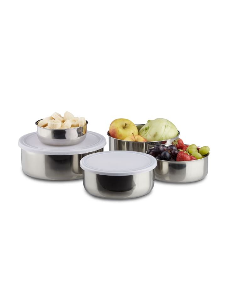 relaxdays 5-tlg. Schüssel Set in Silber günstig kaufen onesize