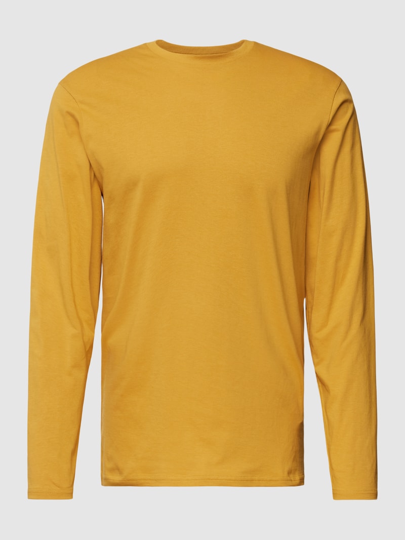 Longsleeve mit Rundhalsausschnitt in gelb