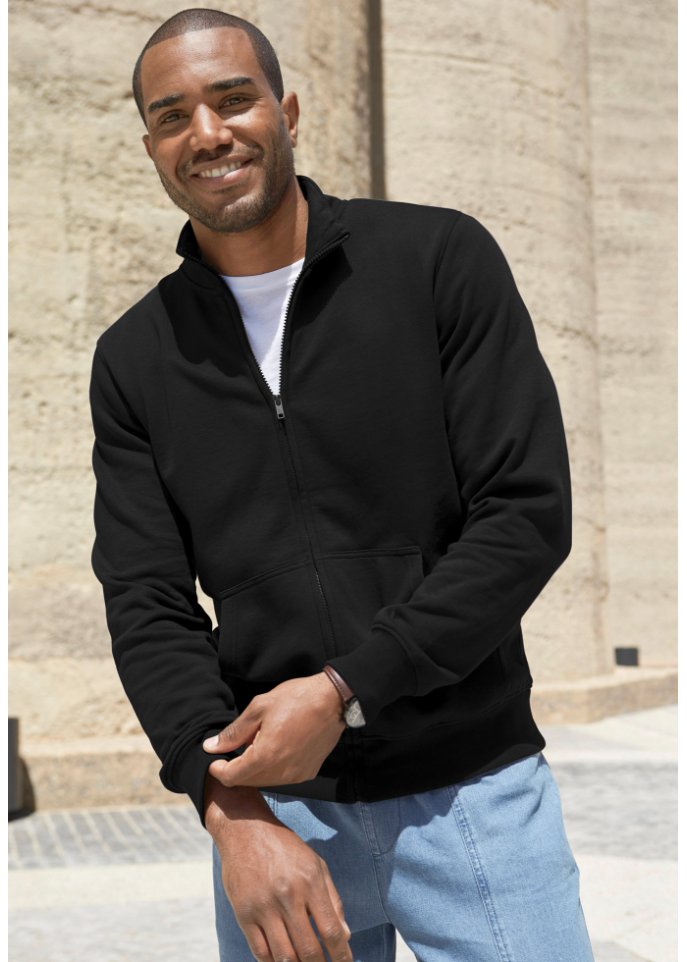 Sweatjacke mit Stehkragen