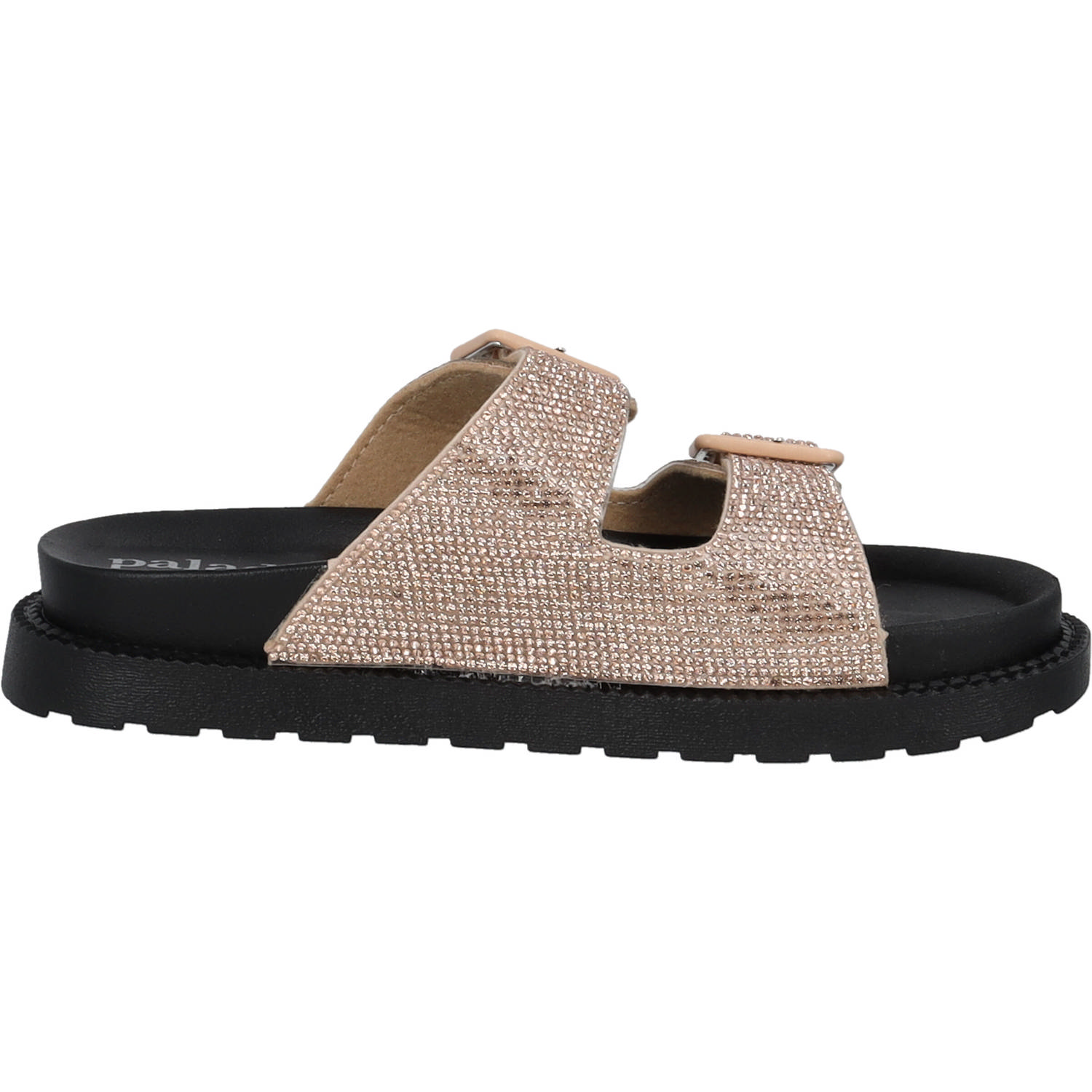 Palado Irisa, Plateau-Pantoletten, Damen, Bronze Strass