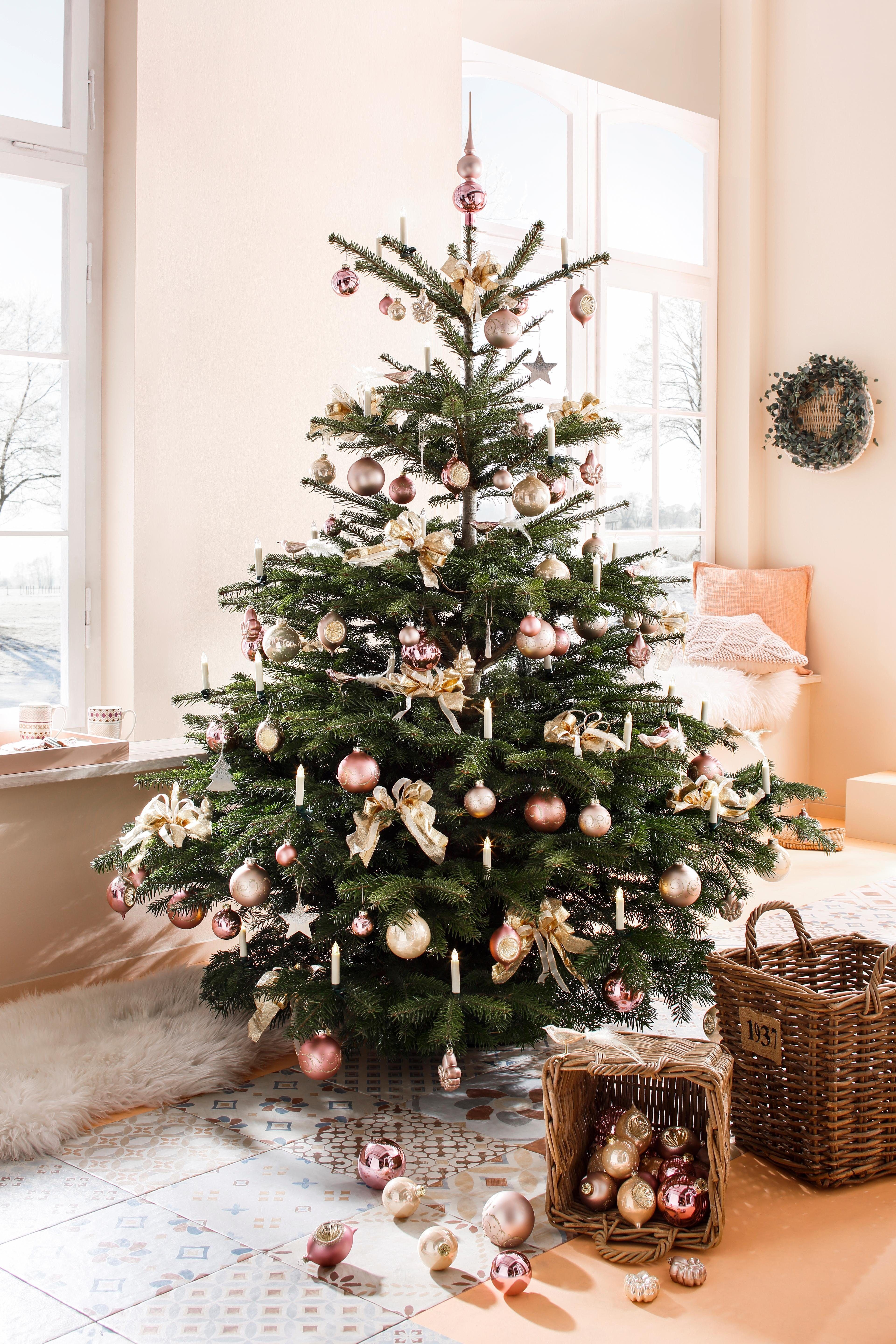 Thüringer Glasdesign Christbaumschmuck Lilien Deluxe, Weihnachtsdeko, Christbaumschmuck (6-tlg)