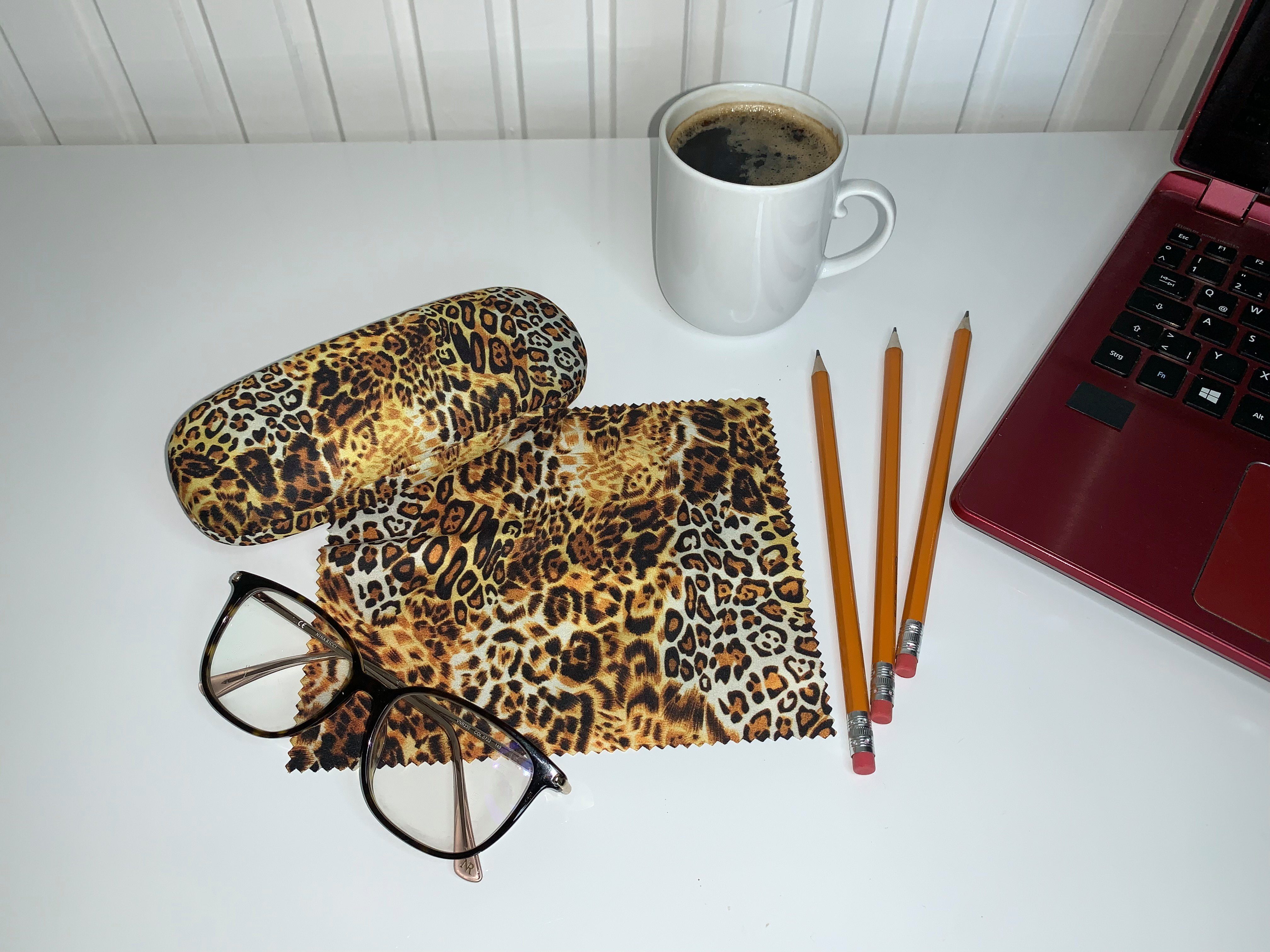 von Lilienfeld Brillenetui Brillenetui Leopard Animalprint Raubkatze Brillenbox, stabiles mit Mikrofaser bezogenes Hardcase