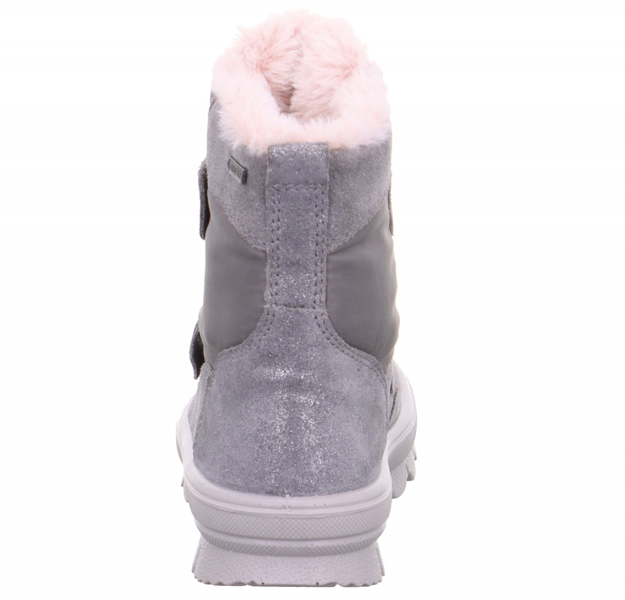 FLAVIA - Hellgrau Boots mit Klettverschluss