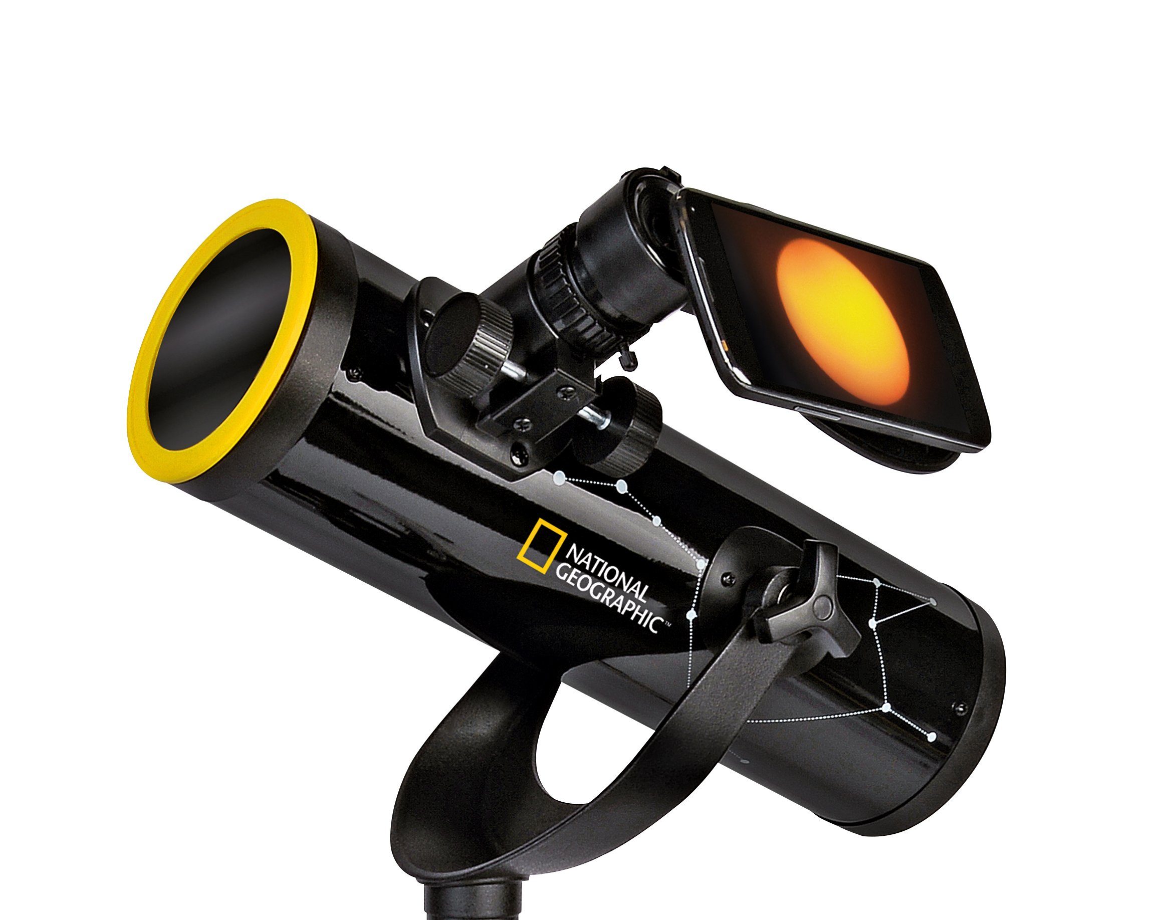 NATIONAL GEOGRAPHIC Teleskop 76/350 mit Sonnenfilter und Smartphone-Halter