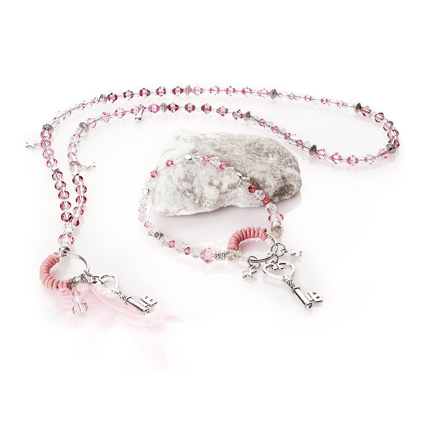 Facettierte Glasperlen, lila-rosa-transparent, 4–8 mm Ø, 50 g